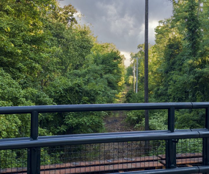 Future Urban Trail route from Dutchess Rail Trail overpass (Photo: Robert Rodriguez, Jr.)